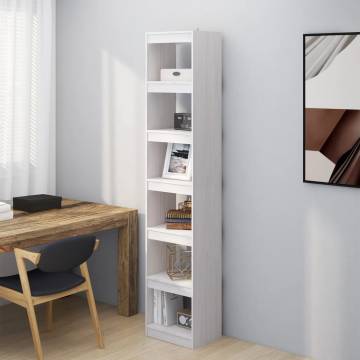 Elegant White Book Cabinet & Room Divider - 40x30x199 cm