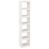 Elegant White Book Cabinet & Room Divider - 40x30x199 cm