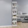 Elegant White Book Cabinet & Room Divider - 40x30x199 cm