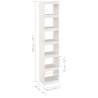 Elegant White Book Cabinet & Room Divider - 40x30x199 cm