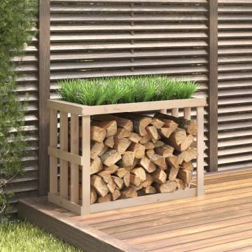 Outdoor Log Holder - Solid Pine Wood | 108x52x74 cm