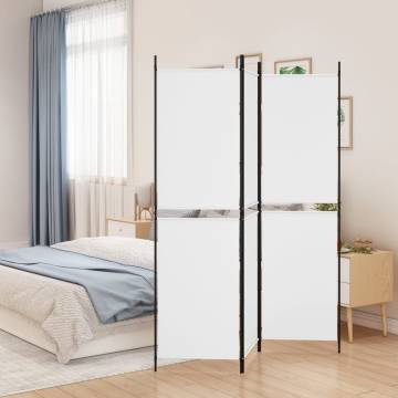 3-Panel Room Divider White 150x180 cm - Versatile & Durable