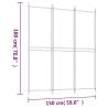 3-Panel Room Divider White 150x180 cm - Versatile & Durable