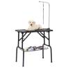 Adjustable Dog Grooming Table with Loop & Basket | HipoMarket