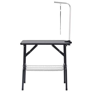 Adjustable Dog Grooming Table with Loop & Basket | HipoMarket