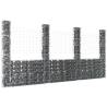 U-shape Gabion Basket with 4 Posts Iron 380x20x200 cm Size 380 x 20 x 200 cm Quantity in Package 1 