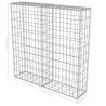 Gabion Wall with Covers - Galvanised Steel 100x20x100 cm