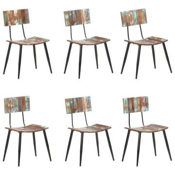 Solid Reclaimed Wood Dining Chairs - Set of 6 for Unique Homes