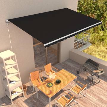 Manual Retractable Awning 500x300 cm Anthracite | HipoMarket