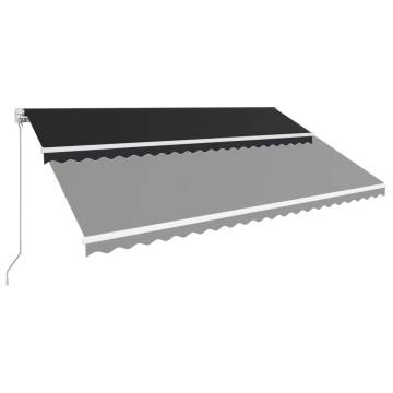 Manual Retractable Awning 500x300 cm Anthracite | HipoMarket