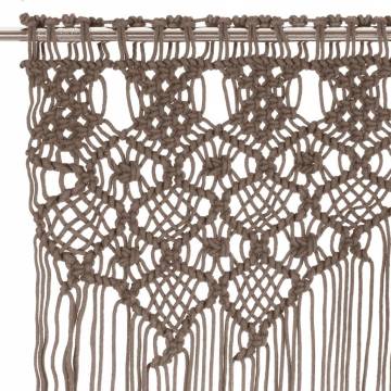 Macrame Curtain Taupe 140x240 cm - Elegant Interior Decor