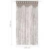 Macrame Curtain Taupe 140x240 cm - Elegant Interior Decor