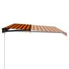 Manual Retractable Awning 500x300 cm - Orange & Brown