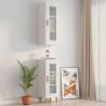 Hanging Wall Cabinet High Gloss White 34.5x34x90 cm Colour high gloss white Quantity in Package 1 