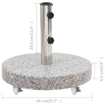 Parasol Base Granite 30 kg Round Grey | Hipomarket UK