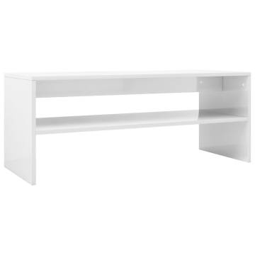 High Gloss White Coffee Table - Stylish & Elegant Design