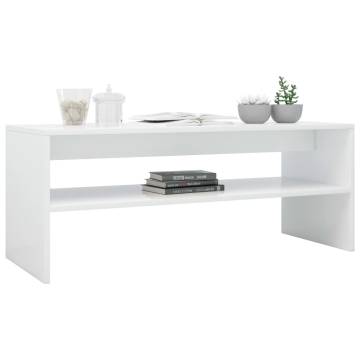 High Gloss White Coffee Table - Stylish & Elegant Design