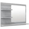 Bathroom Mirror Grey Sonoma 60x10.5x45 cm - Hipomarket