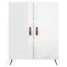 Elegant Highboard in High Gloss White - 69.5x34x180 cm