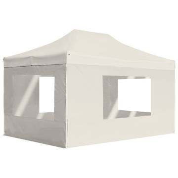 Professional Folding Party Tent 4.5x3m Cream - HipoMarket