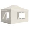 Professional Folding Party Tent with Walls Aluminium 4.5x3 m Cream Colour cream Size 4.5 x 3 m Quantity in Package 1 