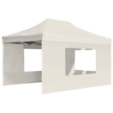 Professional Folding Party Tent 4.5x3m Cream - HipoMarket