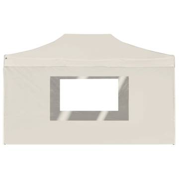 Professional Folding Party Tent 4.5x3m Cream - HipoMarket