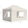 Professional Folding Party Tent 4.5x3m Cream - HipoMarket