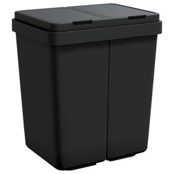 Dual Bin Anthracite 2x25 L - Efficient Waste Separation