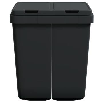 Dual Bin Anthracite 2x25 L - Efficient Waste Separation