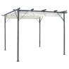 Pergola with Retractable Roof Cream White 3x3 m Steel Colour cream Quantity in Package 1 