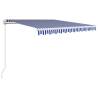 Manual Retractable Awning 350x250 cm Blue and White