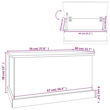 Storage Box Sonoma Oak 70x40x38 cm - Stylish & Functional