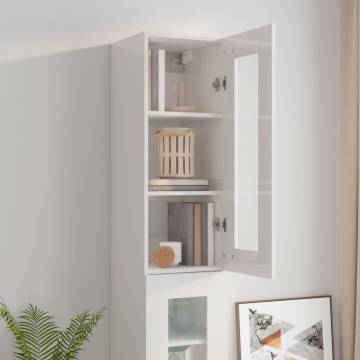 Hanging Wall Cabinet High Gloss White - Stylish Storage Solution