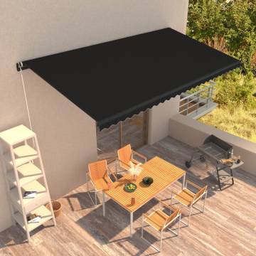 Manual Retractable Awning 600x300 cm Anthracite | HipoMarket