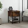 Bedside Table Smoked Oak 34x35.5x45 cm Engineered Wood Colour smoked oak Quantity in Package 1 