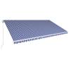 Manual Retractable Awning 600x300 cm - Blue & White