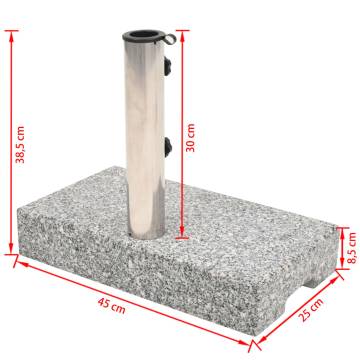 Parasol Base Granite Rectangular 25 kg - Elegant & Sturdy