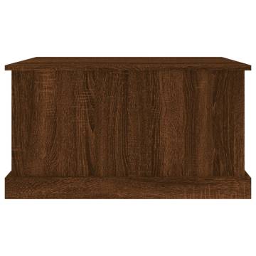 Brown Oak Storage Box - 70x40x38 cm Engineered Wood