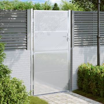 Durable Stainless Steel Garden Gate 100x200 cm | HipoMarket