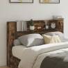 Headboard Cabinet with LED Smoked Oak 160x16.5x103.5 cm Colour smoked oak Size 160 x 16.5 x 103.5 cm Quantity in Package 1 