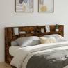 Headboard Cabinet with LED Smoked Oak 220x16.5x103.5 cm Colour smoked oak Size 220 x 16.5 x 103.5 cm Quantity in Package 1 