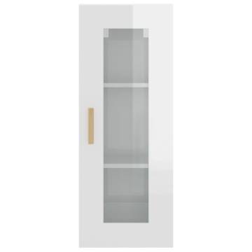 Hanging Wall Cabinet High Gloss White - Stylish Storage Solution