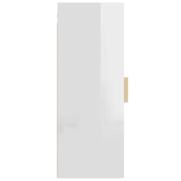 Hanging Wall Cabinet High Gloss White - Stylish Storage Solution