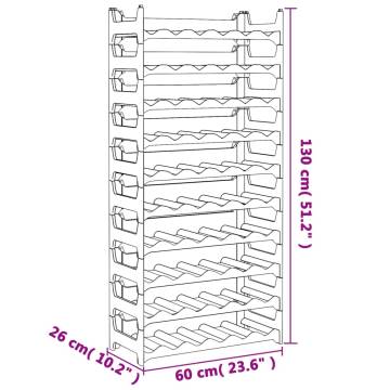 Wine Rack for 60 Bottles - Stylish & Stackable Storage