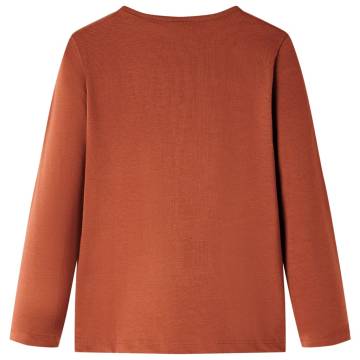 Kids' Long Sleeve T-shirt Cognac 140 | High-Quality Wear