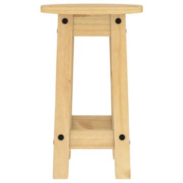 Bar Stools 2 pcs Solid Wood Pine - Rustic Home Decor