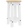 Bar Stools 2 pcs White Solid Wood Pine | Hipomarket