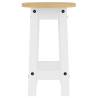 Bar Stools 2 pcs White Solid Wood Pine | Hipomarket