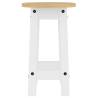 Bar Stools 2 pcs White Solid Wood Pine | Hipomarket